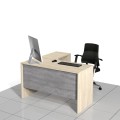 Biurko narożne MF-BN-A01P blenda w kolorze beton jasny (prawe).