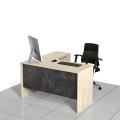 Biurko narożne MF-BN-A01P blenda w kolorze beton ciemny (prawe).