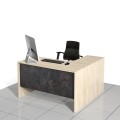 Biurko narożne MF-BN-A01P blenda w kolorze beton ciemny (lewe).