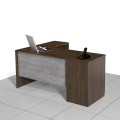 Biurko narożne z dostawką z szufladami SARA-ZB01P (prawe)