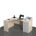Biurko narożne z dostawką z szufladami SARA-ZB01L (lewe)