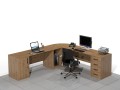 Duże biurko narożne 240 x 240 x 75h cm Linda-MF-B01 (lewe)