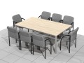Stół biurowy konferencyjny 200 x 120 x 75h cm MAT-RK12
