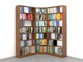 Regał na książki narożny 200x140x140x25cm MF-NA-03