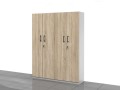 Szafy biurowe 183h x 140 x 38 cm: zestaw LC-AC-PAL