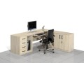 Biurka narożne komputerowe 210 x 180 cm BLOCK-NKB (wersja prawa).