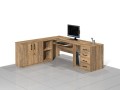 Biurka narożne komputerowe 210 x 180 cm BLOCK-NKB (wersja lewa).