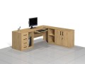 Biurka narożne komputerowe 210 x 180 cm BLOCK-NKB (wersja prawa).