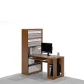 Biurko komputerowe z regałem COM-CR2 (lewe).