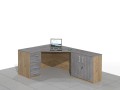 Duże biurko narożne LIAM-NRCB (wersja lewa).