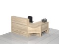 Biurko recepcyjne narożne dąb sonoma: Linda-RCD (lewe)
