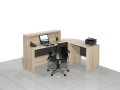 Biurko recepcyjne narożne dąb sonoma: Linda-RCD-Plus (prawe)