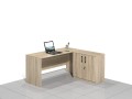 Biurka narożne dąb sonoma BLOCK-ND (prawe).