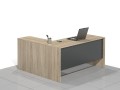 Biurka narożne dąb sonoma BLOCK-ND-Plus (prawe).