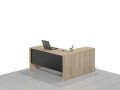 Biurka narożne dąb sonoma BLOCK-ND-Plus (lewe).