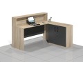 Biurka narożne dąb sonoma BLOCK-NDN-Plus (prawe).