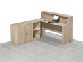 Biurka narożne dąb sonoma BLOCK-NEN (lewe).