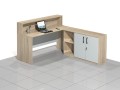 Biurka narożne dąb sonoma BLOCK-NEN-Plus (prawe).