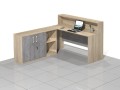 Biurka narożne dąb sonoma BLOCK-NEN-Plus (lewe).