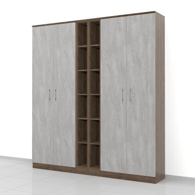 Duża Szafa Biurowa z półkami Abe-A01 222h x 200 x 38 cm