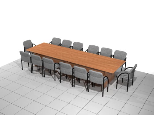 Zestaw - stół konferencyjny 400 x 120 x 75h cm MF-SB-KZ02