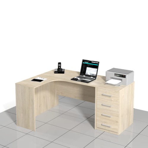Biurko narożne z dostawką z szufladami SARA-ZB01L (lewe)