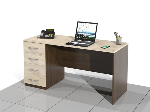 Biurko pracownicze z szufladami BEL-S1 (lewe).