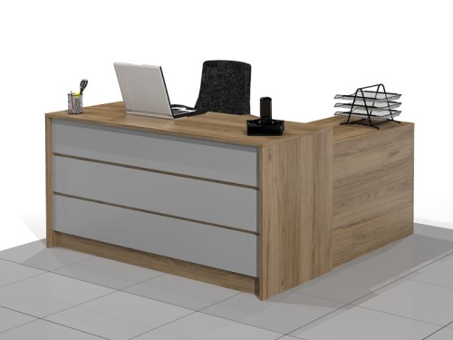 Duże biurko komputerowe narożne SADA-B (lewe).