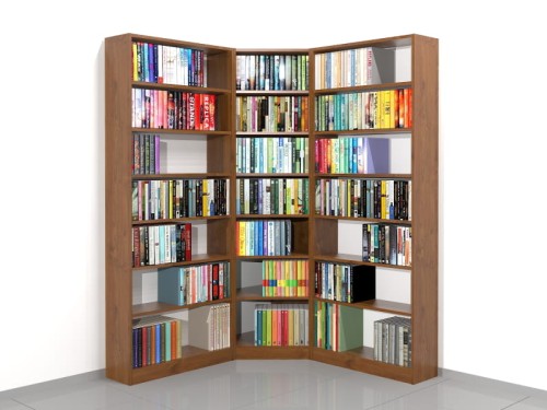 Regał na książki narożny 200x140x140x25cm MF-NA-03