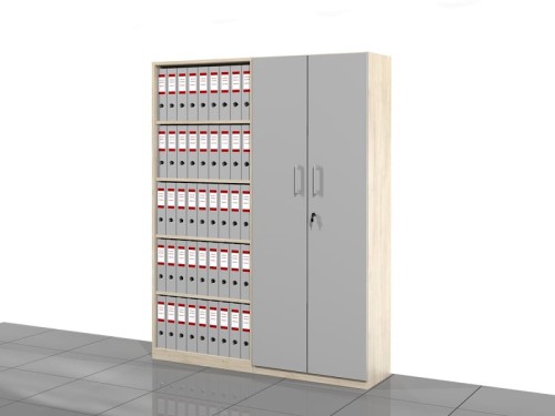 Szafy biurowe 183h x 140 x 38 cm: zestaw LC-AB-PAL