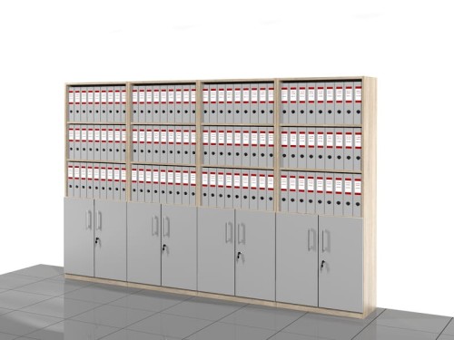 Szafy biurowe zestaw LC-AG-2PAL 183h x 280 x 38 cm