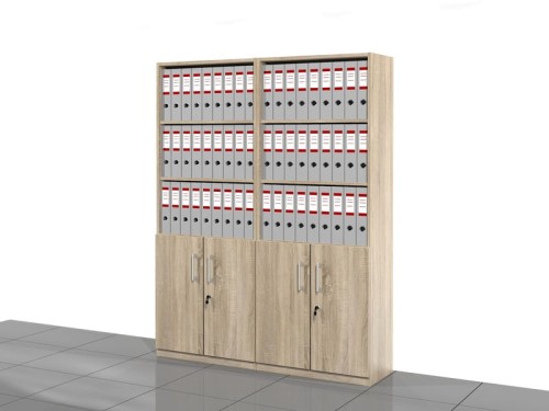 Szafy biurowe 183h x 140 x 38 cm: zestaw LC-AJ-PAL