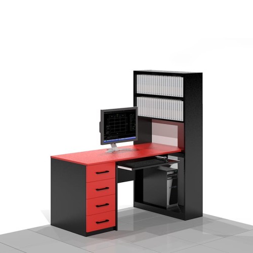 Biurko komputerowe z regałem COM-SR2