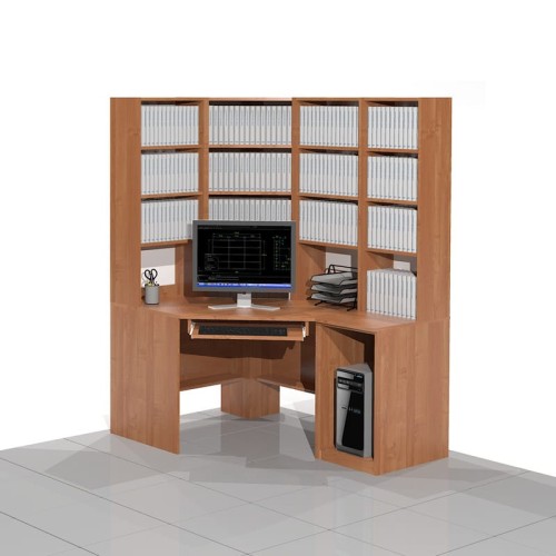 Biurko komputerowe z regałem COM-NR2 (prawe).