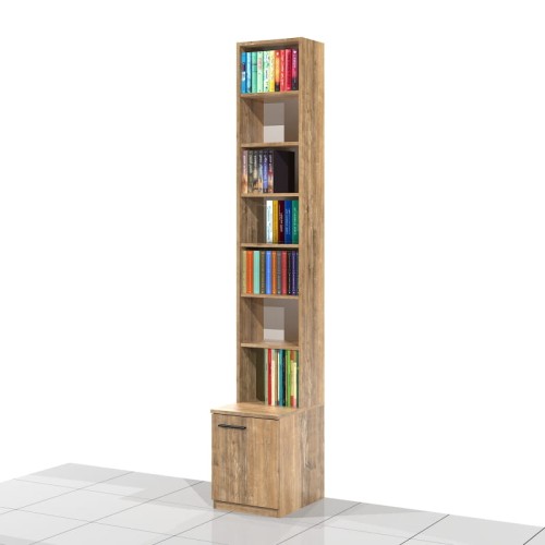 Regał na książki 245 x 40 x 25 cm MFK-D11 (wersja prawa).