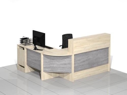 Biurko recepcyjne narożne: Linda-RCF (prawe)
