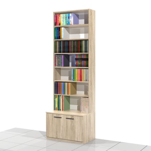 Regał na książki 245 x 80 x 25/50 cm MFK-D12