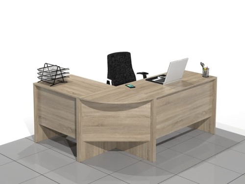 Biurko narożne dąb sonoma Linda-MF-D01 (prawe).