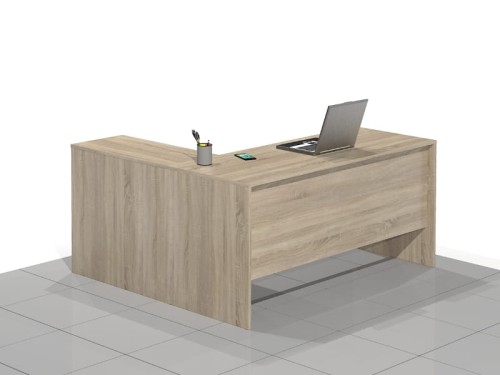Biurka narożne dąb sonoma BLOCK-ND (prawe).