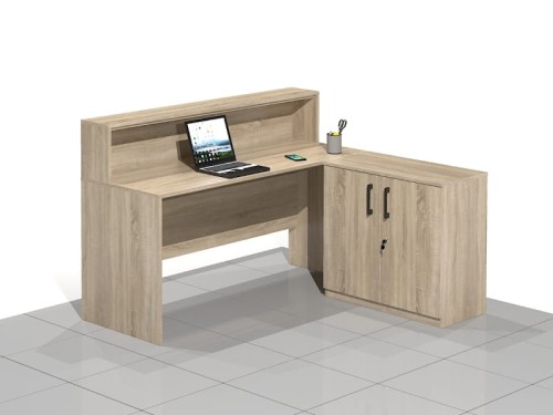Biurka narożne dąb sonoma BLOCK-NDN (prawe).