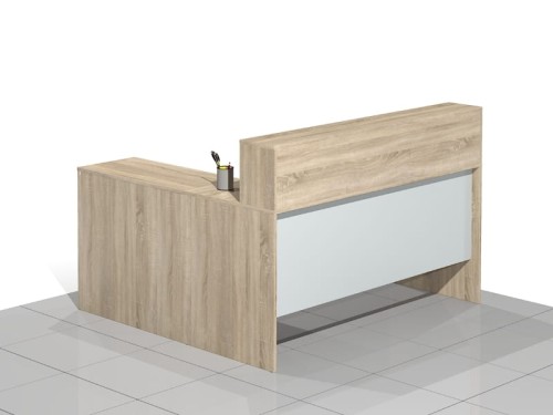 Biurka narożne dąb sonoma BLOCK-NDN-Plus (prawe).