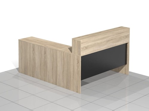 Biurka narożne dąb sonoma BLOCK-NEN-Plus (prawe).