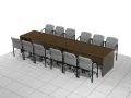Zestaw - stół konferencyjny 400 x 90 x 75h cm MF-SB-KZ01