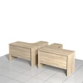 Biurka narożne prawe i lewe komplet 120 x 120 x 75h cm MF-BN-A01D
