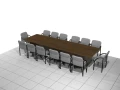 Zestaw - stół konferencyjny 400 x 120 x 75h cm MF-SB-KZ02