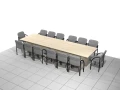 Zestaw - stół konferencyjny 400 x 120 x 75h cm MF-SB-KZ02