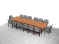 Zestaw - stół konferencyjny 400 x 120 x 75h cm MF-SB-KZ02