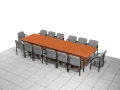 Zestaw - stół konferencyjny 400 x 120 x 75h cm MF-SB-KZ02