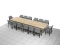 Zestaw - stół konferencyjny 400 x 120 x 75h cm MF-SB-KZ02