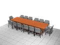 Zestaw - stół konferencyjny 400 x 120 x 75h cm MF-SB-KZ02